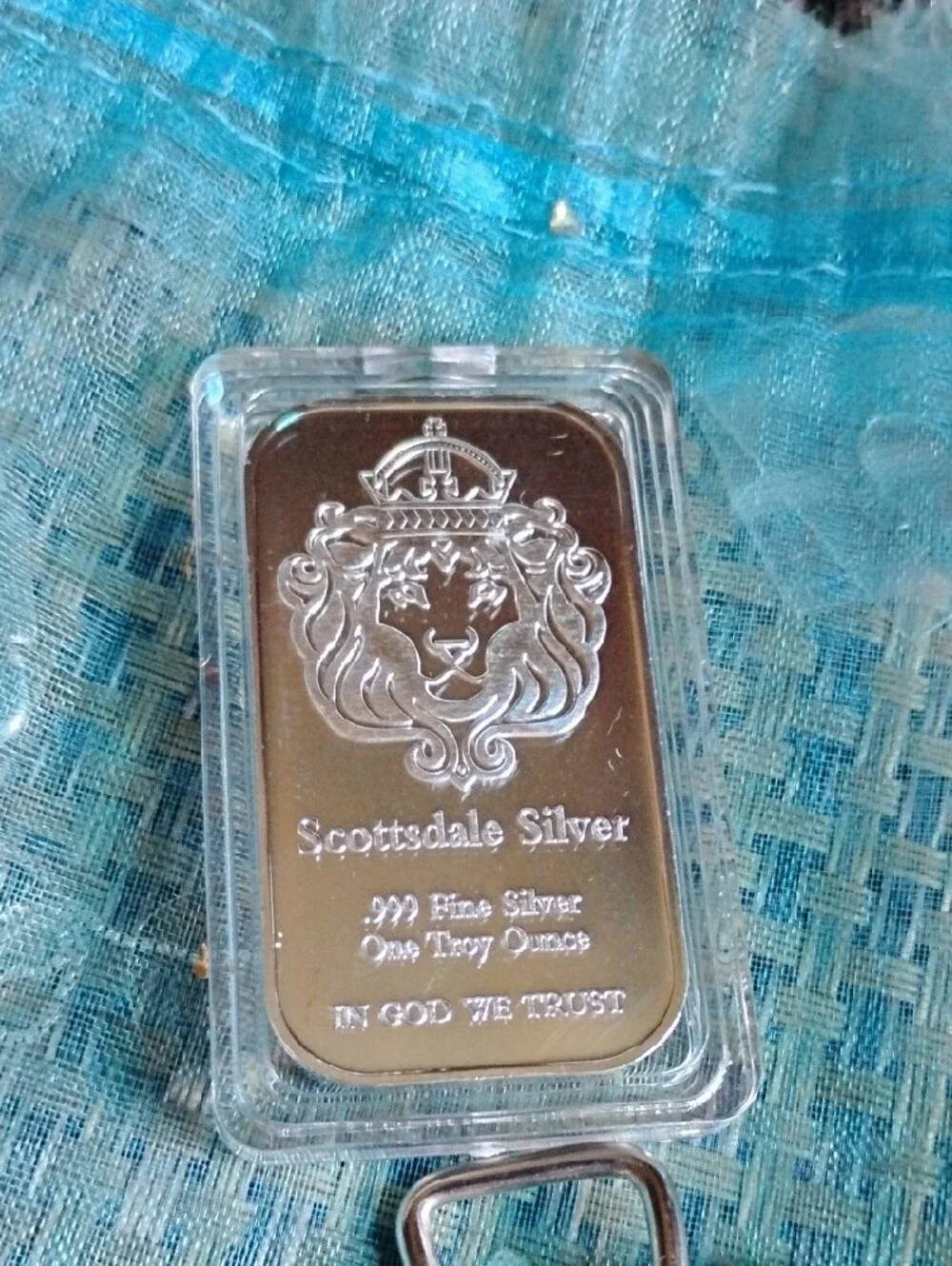 Silver Billion Plate Bar Ounce & Pair Brilliant Religious Metal Coins/Medallion